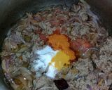 A picture of step 4 of Qeema Matar.