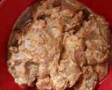 A picture of step 1 of Chicken Curry (with Almond + Poppy Seeds).