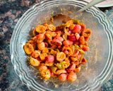 A picture of step 3 of Karonda and green chilli pickle.