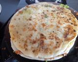 A picture of step 5 of Tri colour paratha.
