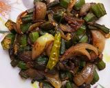 A picture of step 3 of LadyFinger Onion Fry Bhindi Do Pyaza.