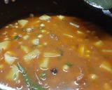A picture of step 3 of Chana Aalu ka salan and Roti.