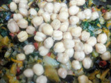 Berenjenas, garbanzos y tofu