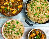 A picture of step 4 of Vegetable Fried Rice.