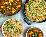 A picture of step 4 of Vegetable Fried Rice.