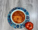 Une image de l'étape 7 de Soupe à la tomate et vermicelles.
