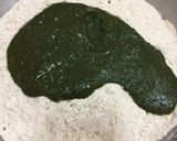 A picture of step 2 of Bathua puri.