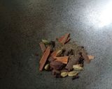 A picture of step 1 of Meat masala.