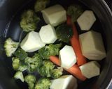 Foto del paso 1 de la receta: Crema de calabacín blanco con brócoli y nata