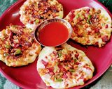 A picture of step 6 of Mixed Vegetable Uttapam.