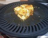 A picture of step 2 of Paneer tikka popsicles.