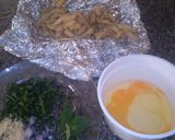 A picture of step 1 of Chips mayai.