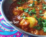 A picture of step 2 of Egg curry masala.