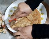 A picture of step 10 of Pizza Paratha (without onion & garlic).