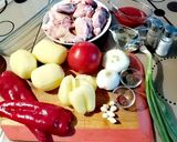 Pas rețetă Aripioare (pulpe, piept, ce vreți) cu legume 1 fotografie