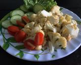 Hình bước làm 4 của món Súp lơ xào trứng (gà, cút) và cá (Keto)