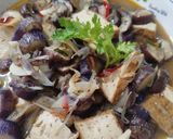 Foto langkah ke 4 dari resep Tumis Terong Tahu Pedas.