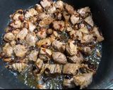 A picture of step 2 of Uzbekistan Buckwheat Beef Plov.