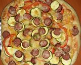 A picture of step 7 of Homemade Vegs/Smokies Pizza.