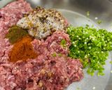 A picture of step 4 of Chullu kebabs.