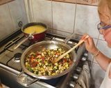Színpompás zöldséges spagetti recept fázis 3 fotója