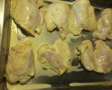A picture of step 3 of Oven Chicken with Dr. Bakers Cornell Chicken Barbecue sauce.