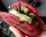 Foto del paso 14 de la receta: Duo de Arepas de remolacha rellenas...🍘🧀🍘🥒🍆