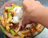 A picture of step 6 of Besani bhindi fry.