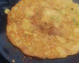A picture of step 3 of Besan chilla.