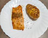 Foto del paso 3 de la receta: Lomos de salmón con salsa de soja y patatas hasselback. En airfryer