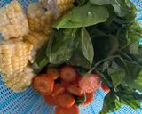Foto langkah ke 1 dari resep Sayur bayam bening Jagung manis.