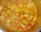 A picture of step 8 of Bonless Aloo murgi salan.