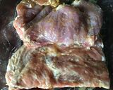 A picture of step 1 of California Farm Barbecued Mild Pepper sauce Pork Ribs.