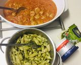 A picture of step 3 of Creamy Pesto Pasta Bake.