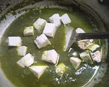A picture of step 2 of Palak paneer.