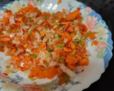 Foto del paso 1 de la receta: Trucha rebozada con picadillo de verduras crudas