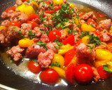 Foto del paso 2 de la receta: Espaguetis Tomates Cherry y Salchicha