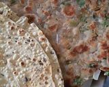 A picture of step 4 of Sindhi Koki.