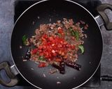 A picture of step 8 of Chettinad Paneer Fry.