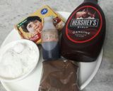 A picture of step 1 of Biscuit cocoa modak.