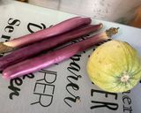 Une image de l'étape 1 de Aubergines chinoises avec courgette ronde et pommes de terre grillées herbes et épices.