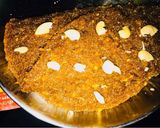 A picture of step 4 of Fig (anjeer) and semolina sweet.