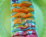 Foto langkah ke 3 dari resep Bolu Marmer Rainbow Kukus.