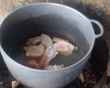 Une image de l'étape 9 de Sauce graines avec pâte de bœuf 😋 et poisson fumé mérou 🩷.