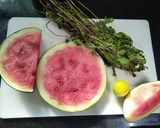 A picture of step 1 of Watermelon Mojito.