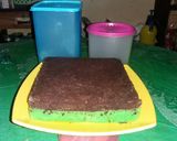 Foto langkah ke 7 dari resep Brownies kukus coklatpandan ala butis😆.