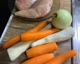Zöldséges csirkeragu recept fázis 1 fotója