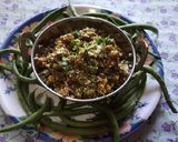 A picture of step 8 of French beens with peanuts crushed bhaji.