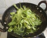 A picture of step 2 of Heerekaayi sippe chutney (Ridge gourd peel chutney).