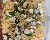 A picture of step 3 of Tomato Basil pasta salad.